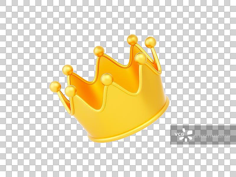 3D渲染卡通可爱皇冠图片素材