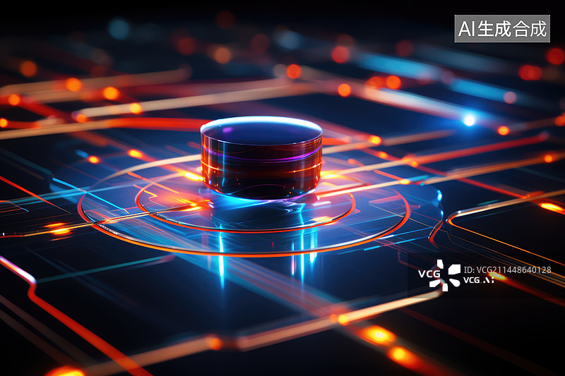 【AI数字艺术】室温超导体3D模型概念图图片素材