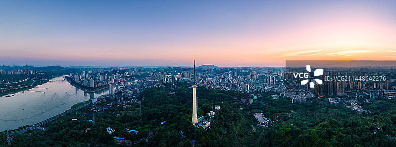 泸州城市风光电视塔全景图图片素材