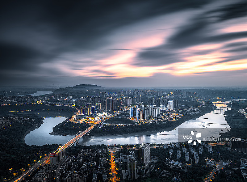 泸州城市风光万象汇夜景图片素材