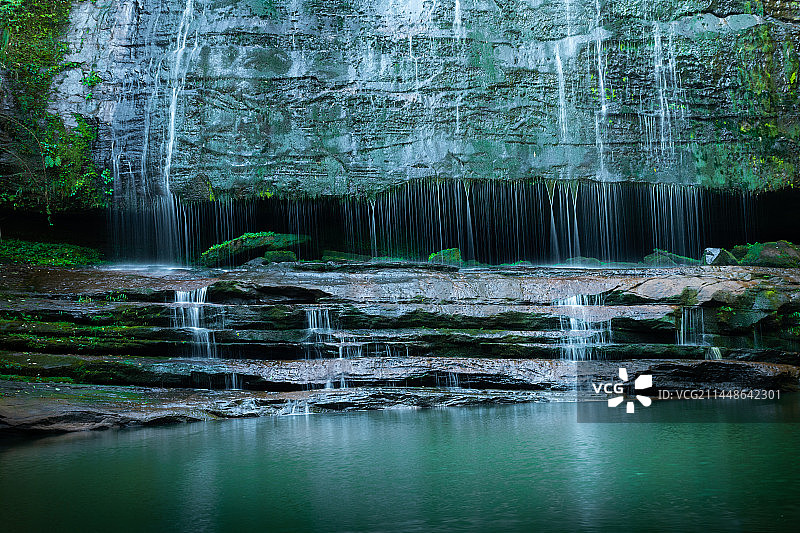 泸州古蔺黄荆老林十节瀑布景区图片素材