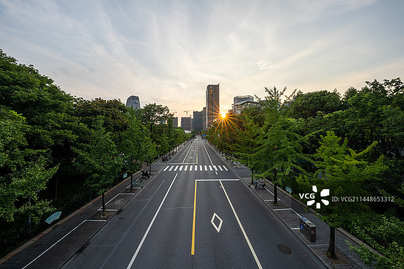 城市柏油路图片素材