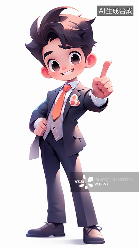 【AI数字艺术】西装男士插画图片素材