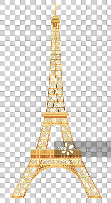 一带一路陆上丝路中欧班列法国巴黎埃菲尔铁塔元素图片素材