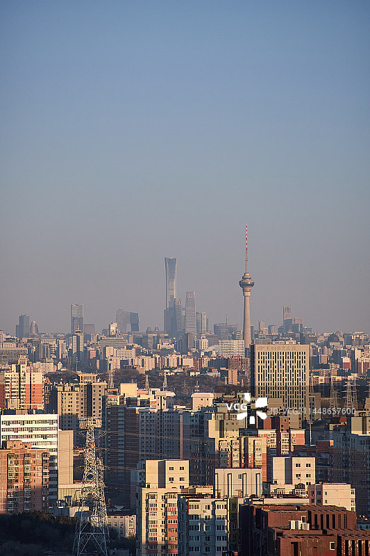 夕阳下的北京城图片素材