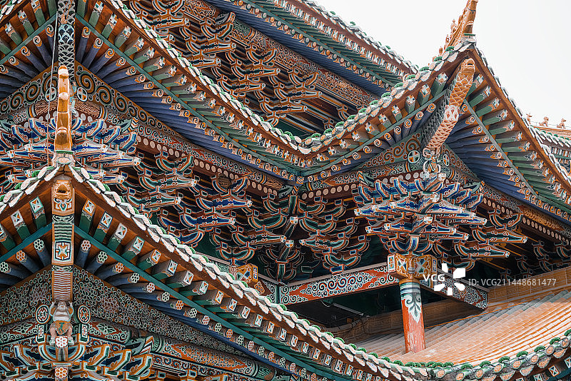 厦门鸿恩寺传统建筑特写图片素材