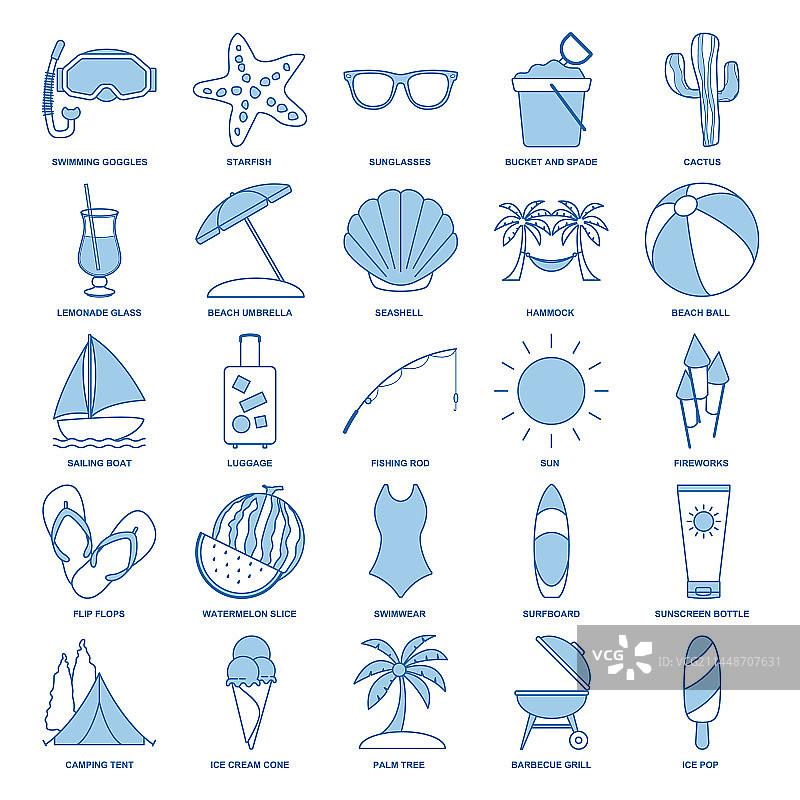 夏日旅行符号合集logo图片素材