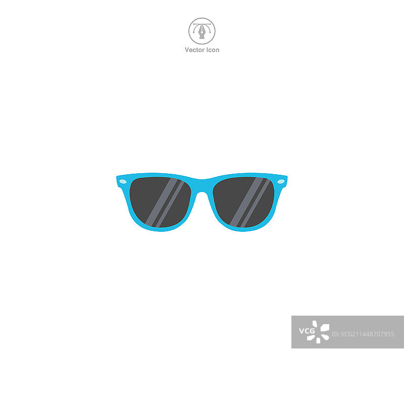 白色背景上的太阳镜图标符号图片素材