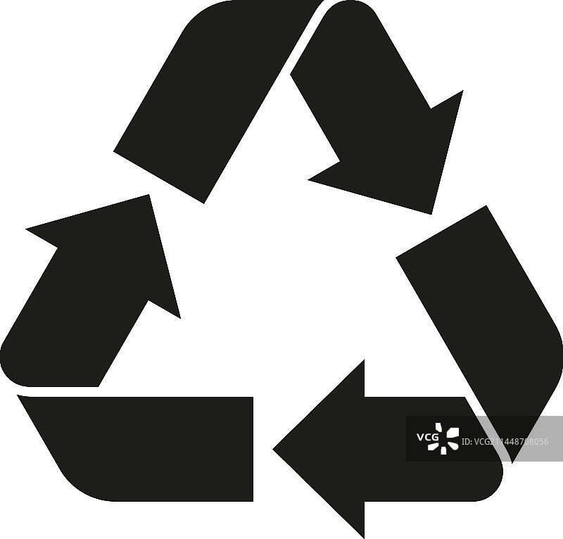 带箭头的可重复使用回收标志图片素材