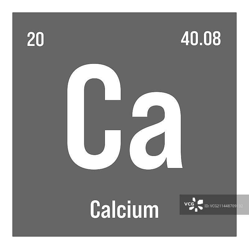 钙元素周期表图片素材