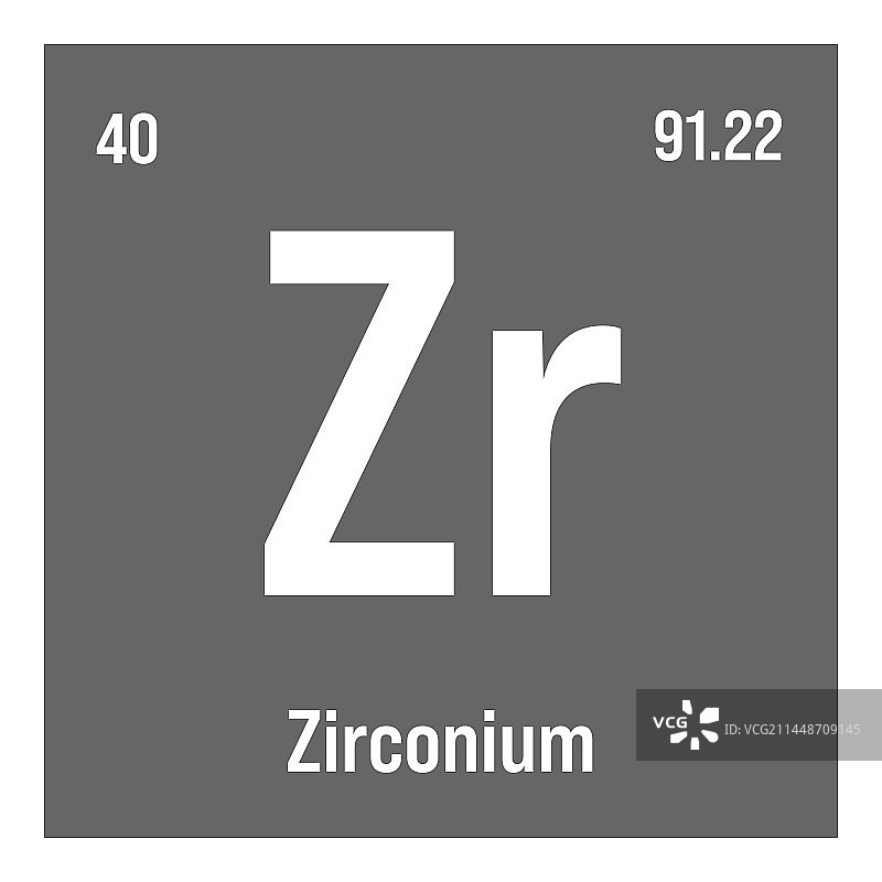 元素周期表锆元素图片素材