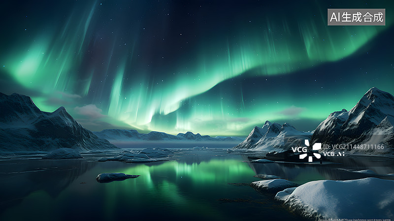 【AI数字艺术】震撼梦幻的北极光风景图片素材