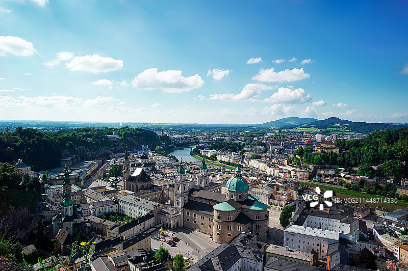 欧洲奥地利萨尔茨堡市风光图片素材