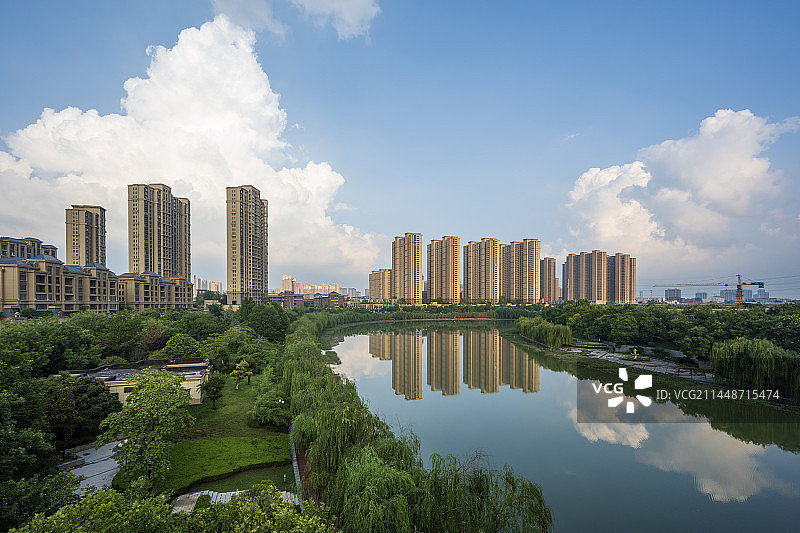 郑州市荥阳市索河瀚宇天悦湾建筑与自然景观图片素材