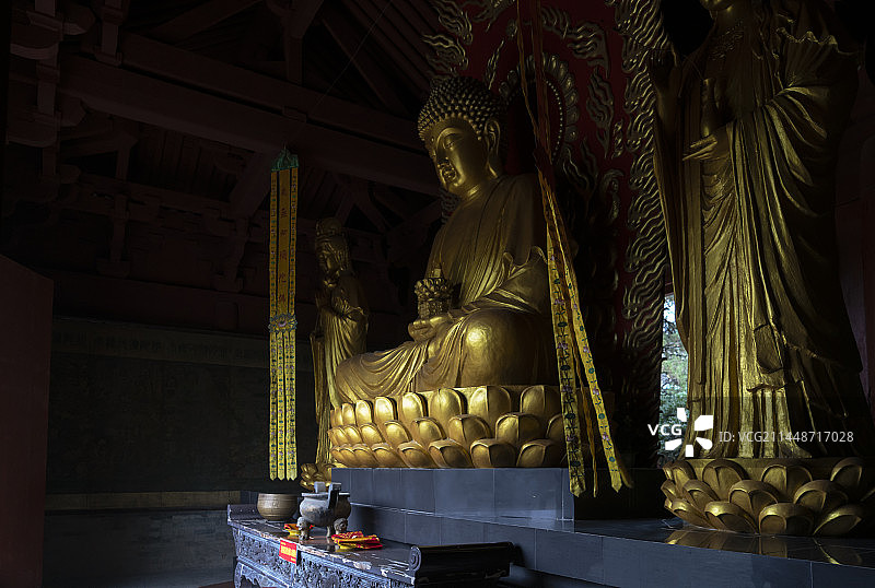 山西普救寺弥陀殿图片素材