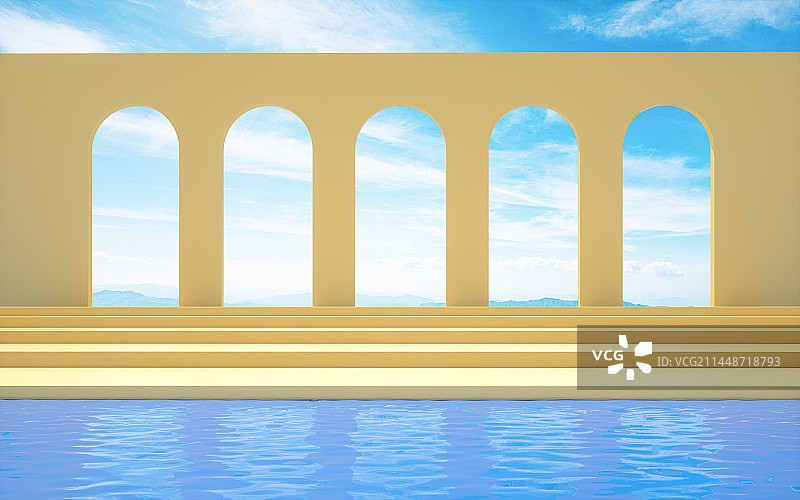 3d图形展览空间展台场景图片素材