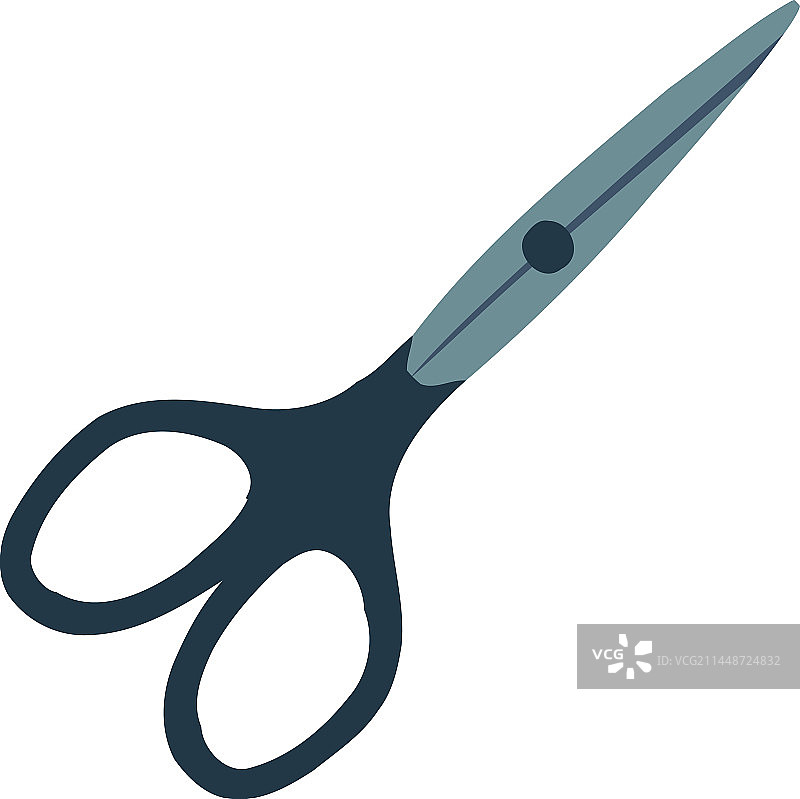 锋利的金属刀片用剪刀剪纸图片素材