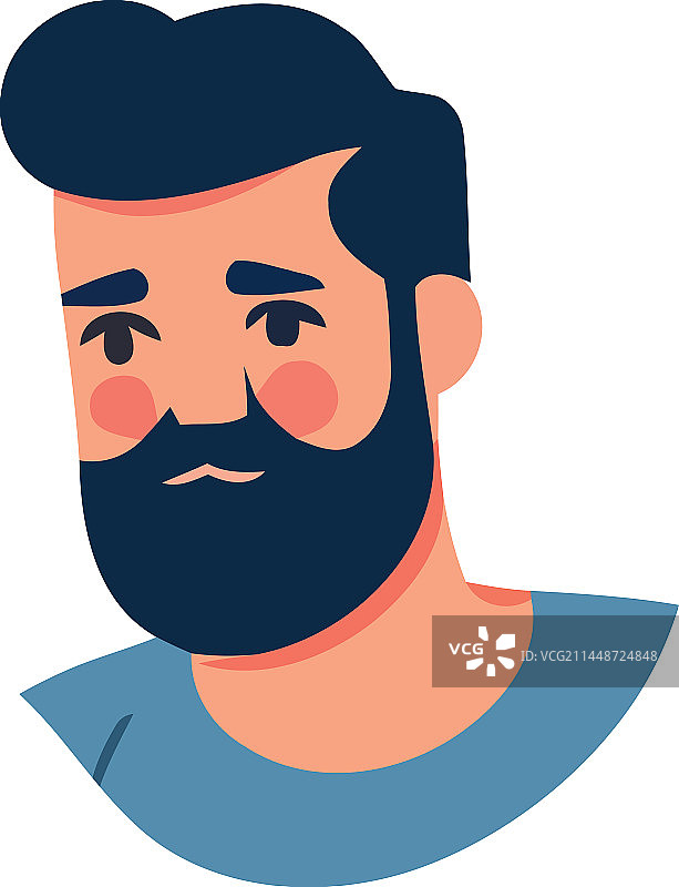 面带微笑的络腮胡男商人图片素材