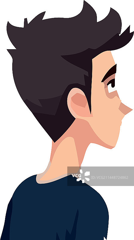 现代时尚青少年男孩发型图片素材