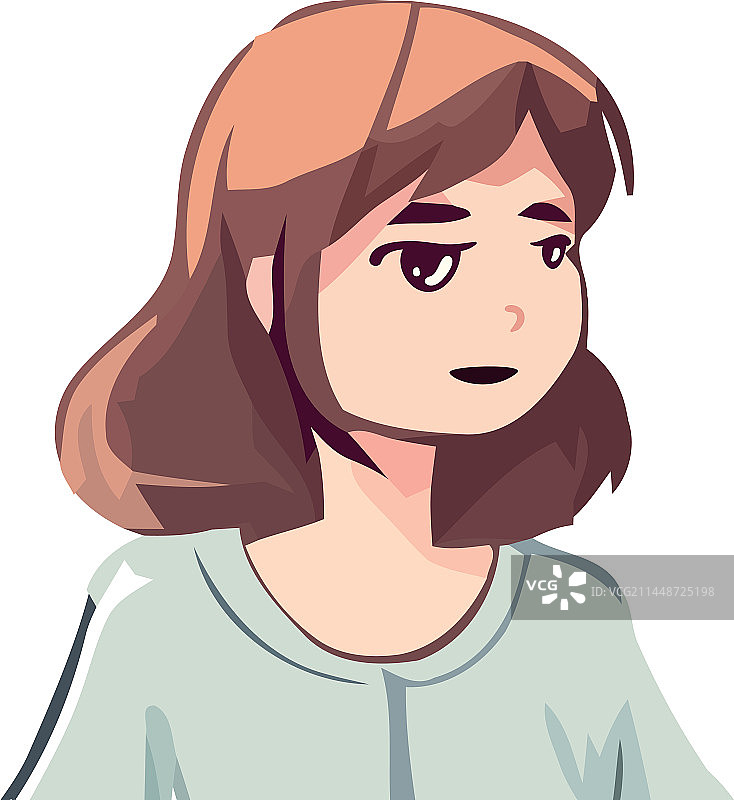 年轻成年女性的可爱肖像图片素材