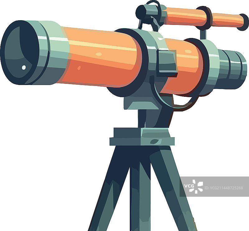 用望远镜观察星系图片素材