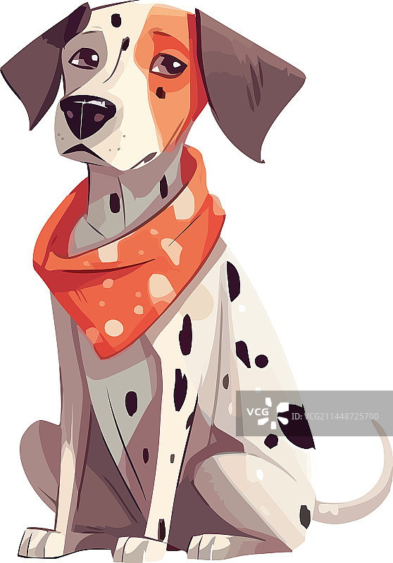 可爱的小狗和快乐的朋友坐在一起图片素材