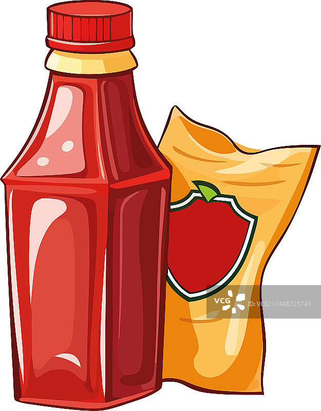 塑料容器中的新鲜番茄酱和小吃图片素材