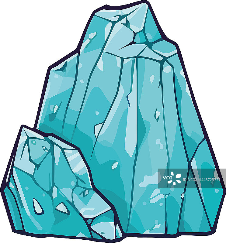 蓝色背景上的孤立宝石晶体图片素材