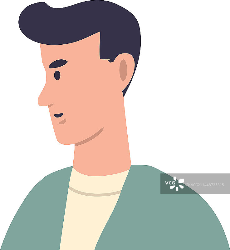 身穿现代西装微笑的年轻商人图片素材