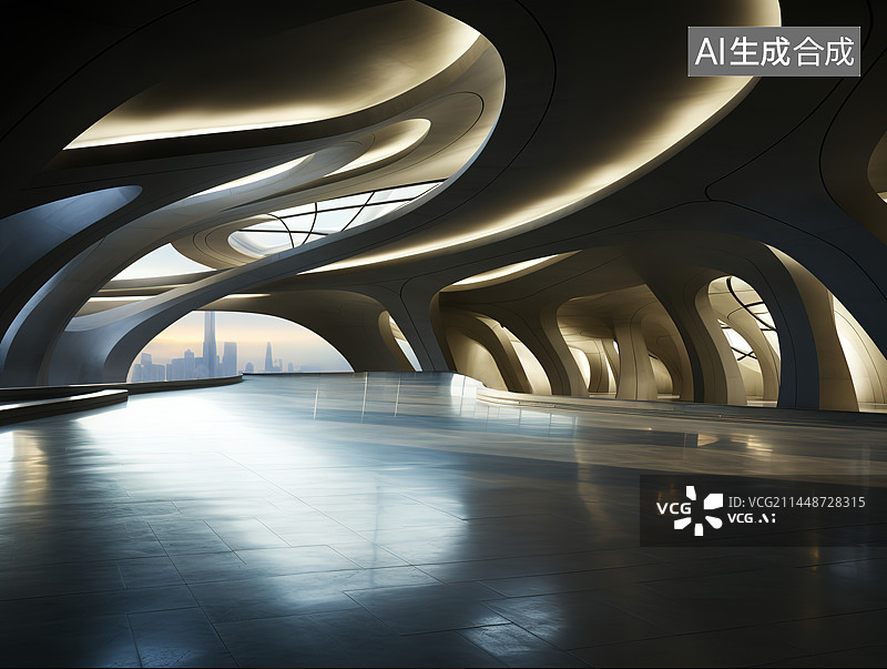 【AI数字艺术】建筑空间图片素材