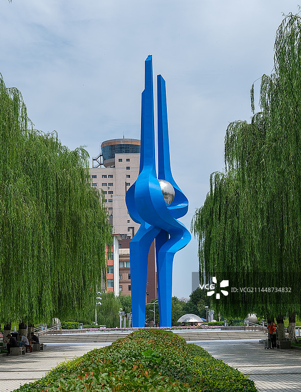 中国山东济南泉城广场泉标图片素材