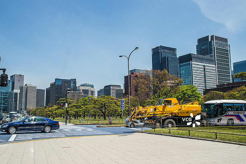 亚洲日本东京都二重桥前站街景图片素材