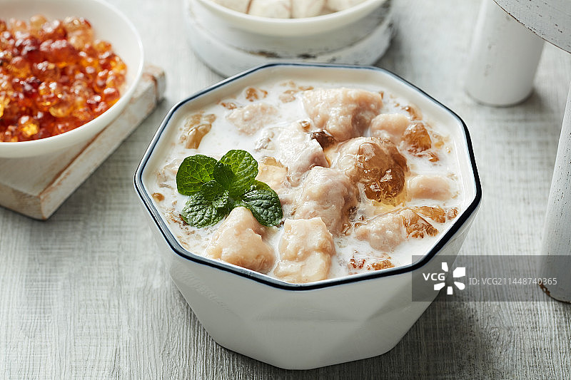 香芋桃胶椰奶图片素材