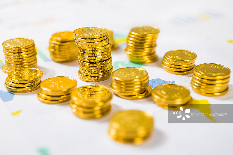 经济金融世界的金币图片素材
