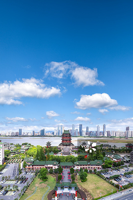 航拍南昌滕王阁城市景观图片素材