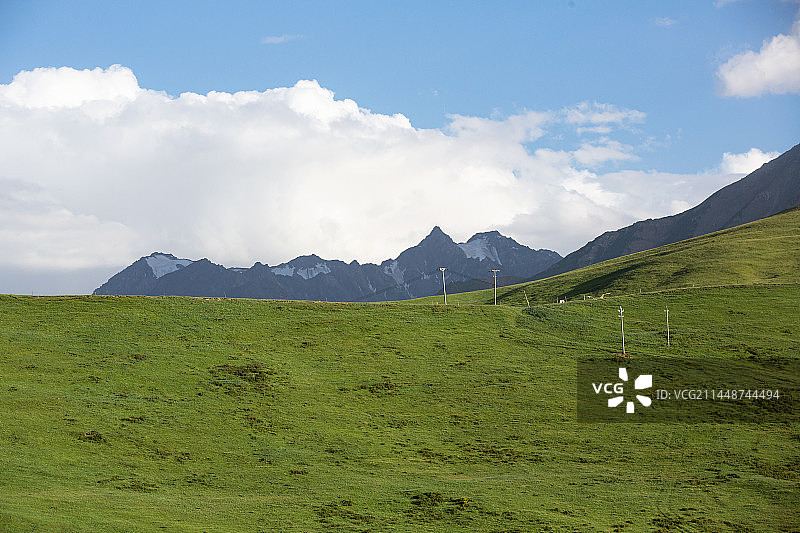 G213 肃南到祁连 野牛沟乡沿途风光图片素材
