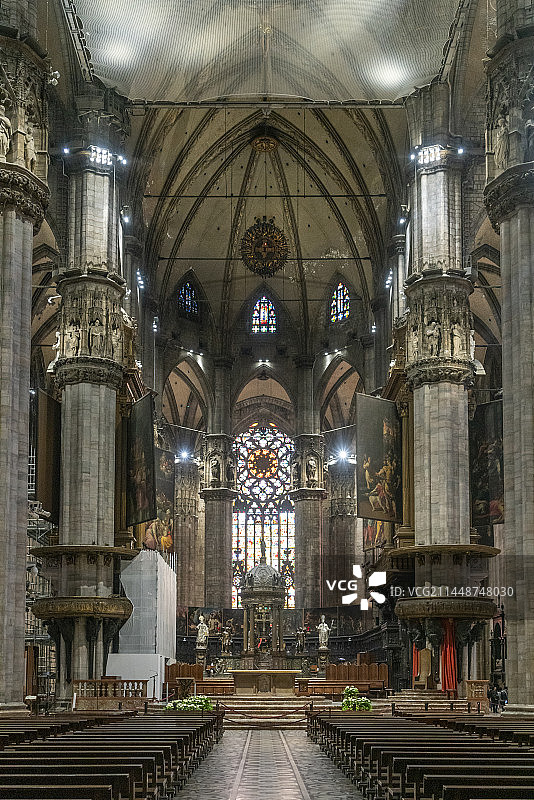 意大利米兰大教堂祭坛图片素材