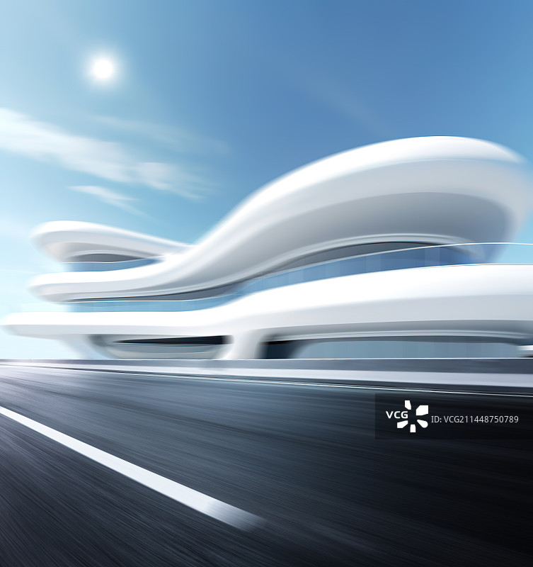 剧院建筑道路图片素材