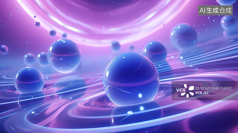 【AI数字艺术】梦幻球体壁纸图片素材