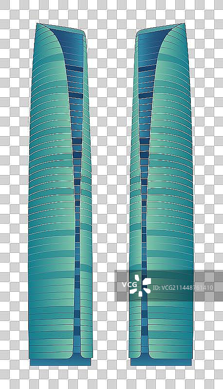 一带一路陆上丝路中欧班列四川成都双子塔国潮元素图片素材