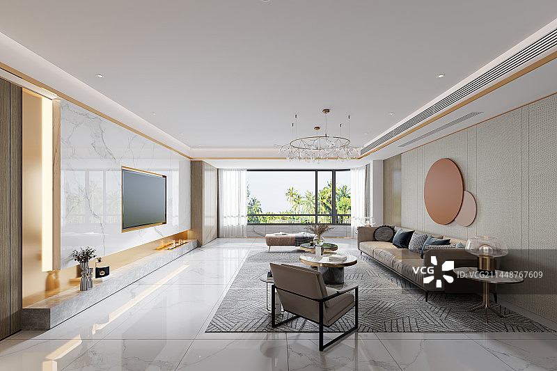 现代风格高端住宅客厅图片素材