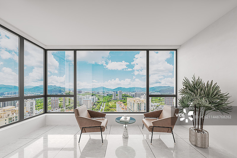 现代简约风格室内设计阳台休闲椅子图片素材