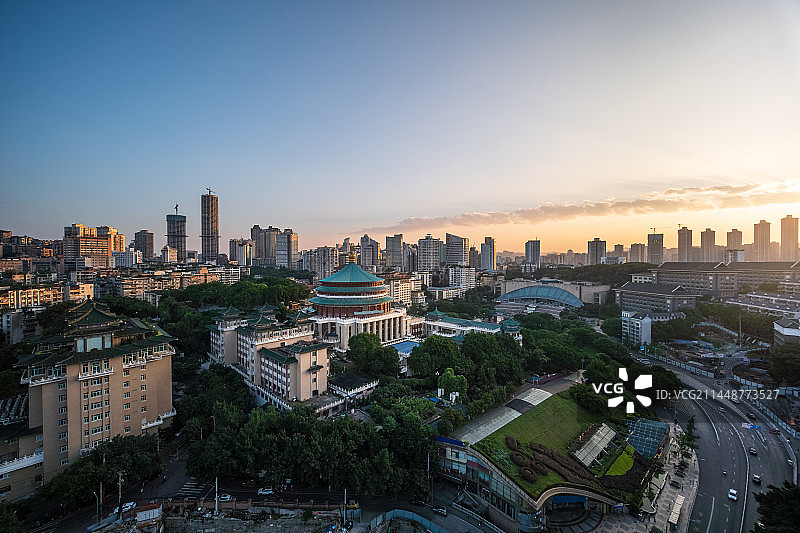 重庆大礼堂全景图片素材