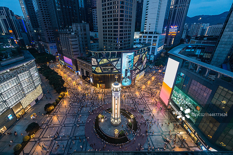 重庆解放碑夜景图片素材