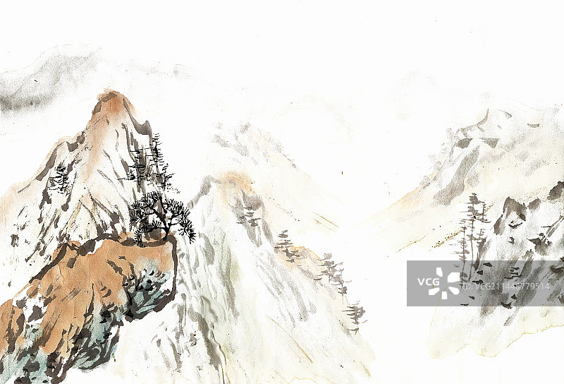 巍峨的群山图片素材