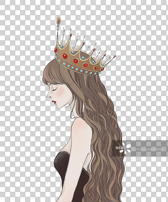 戴皇冠的女孩图片素材
