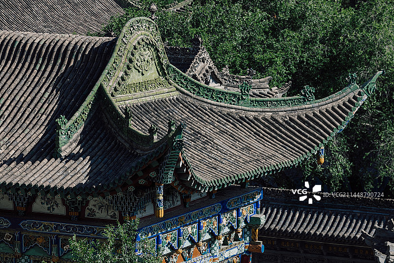 青海省西宁市 南山公园 凤凰台 古建筑 少数民族建筑图片素材