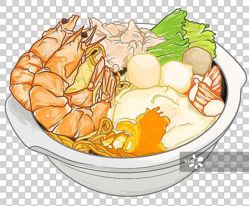 海鲜汤面图片素材
