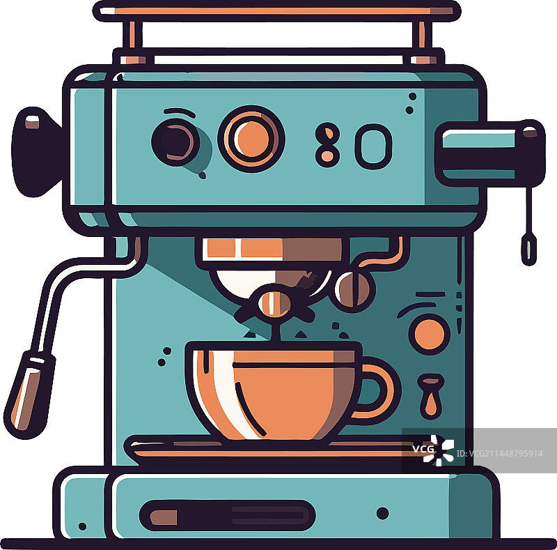 精品咖啡店机械图标图片素材