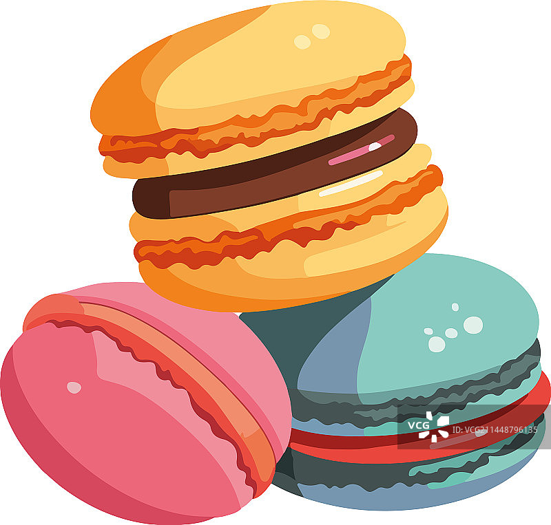 奶油夹心马卡龙饼干图片素材